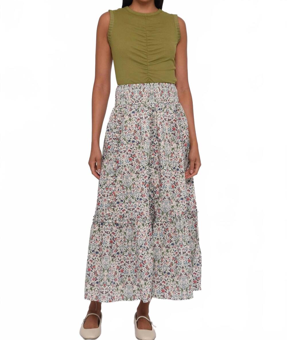 NEW LOVE THE LABEL elowen midi skirt in tapestry liberty print